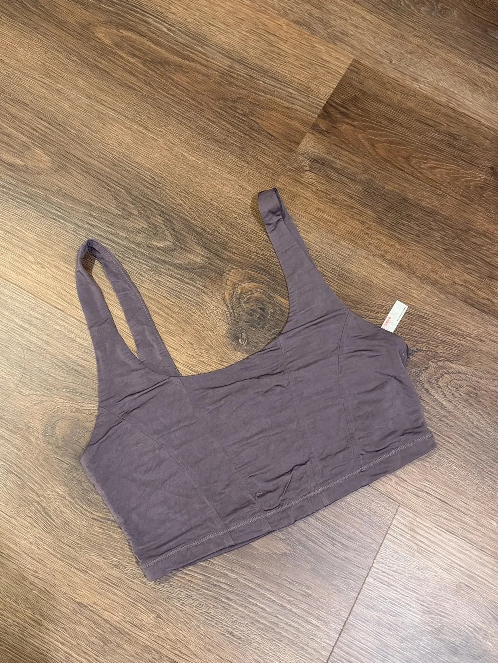 Free People Intimately Purple Gray Crop Tank Bra Top Size S